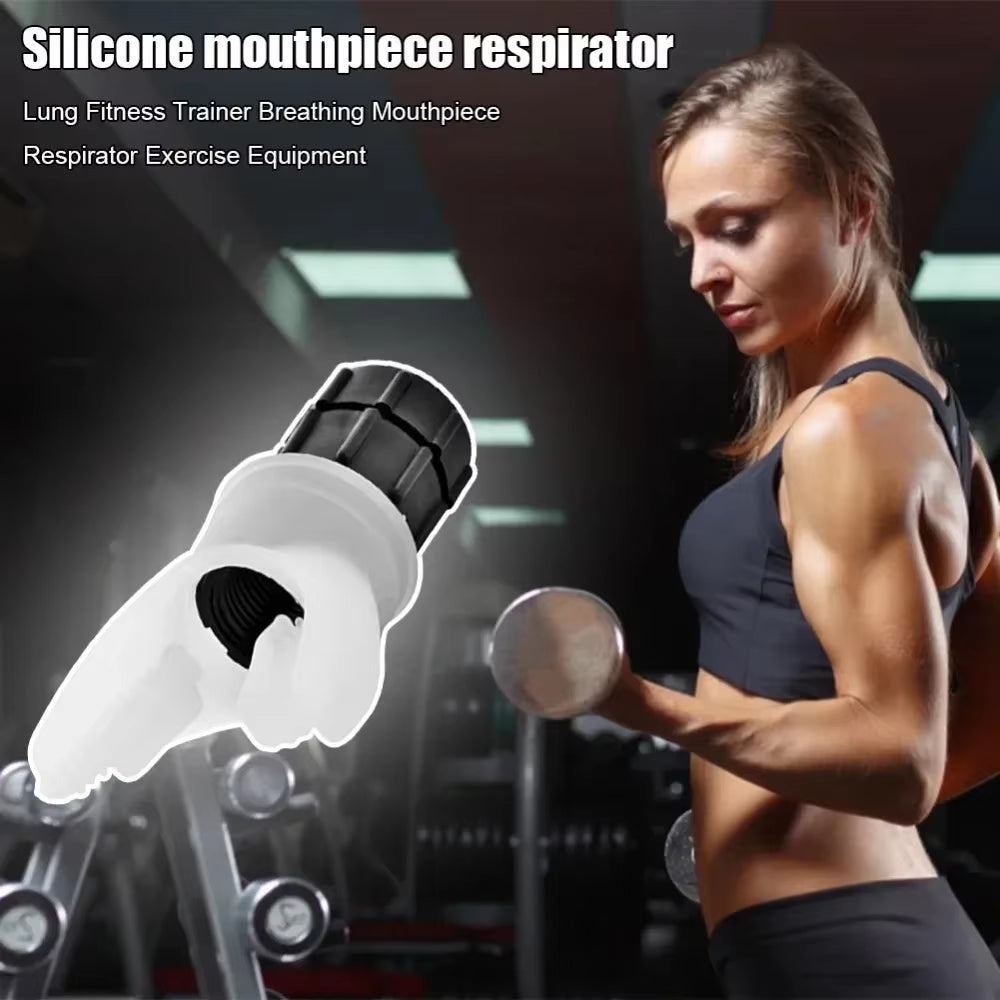 Lung Respiratory Muscle Training Device with Easy-to-Clean Mouthpiece for Breathing Exercises