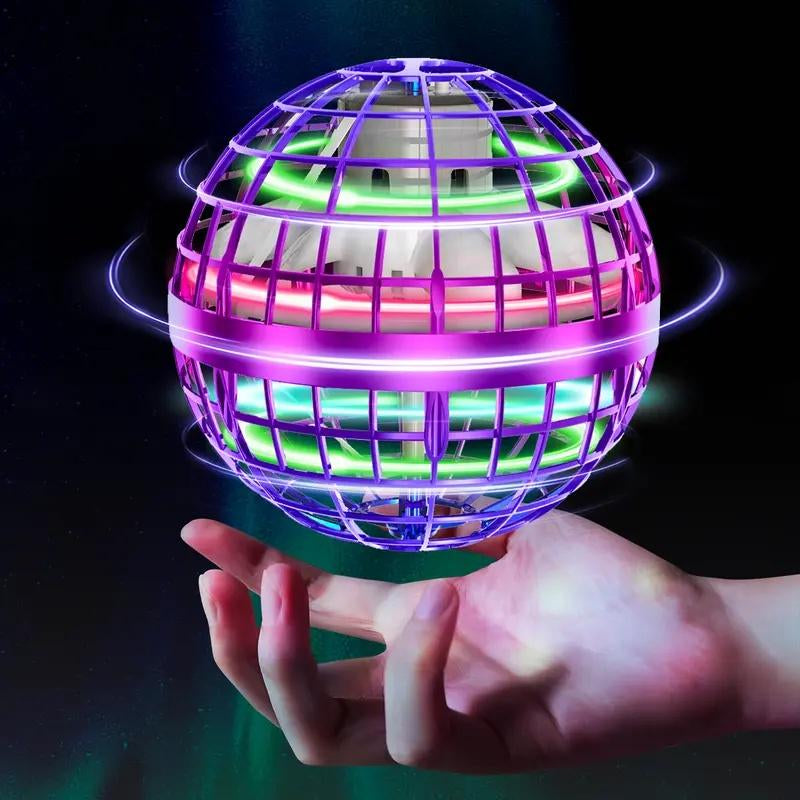 Black Friday Flash Sales Upgraded Dazzling Spinning Flying Ball with 360° LED Lighting Automatic Rebound Levitation Stunts Kids Gift