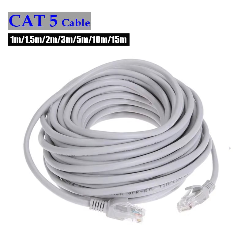 Cat5E Ethernet Cable RJ45 Ethernet Network LAN Cable High Speed Router Computer Cables for PC Router Laptop 1/1.5/2/3/5/10M/15M