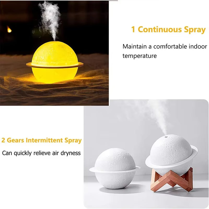 Ultrasonic Mini 3D Air Humidifier and Diffuser, 200Ml USB Fogger with LED Light
