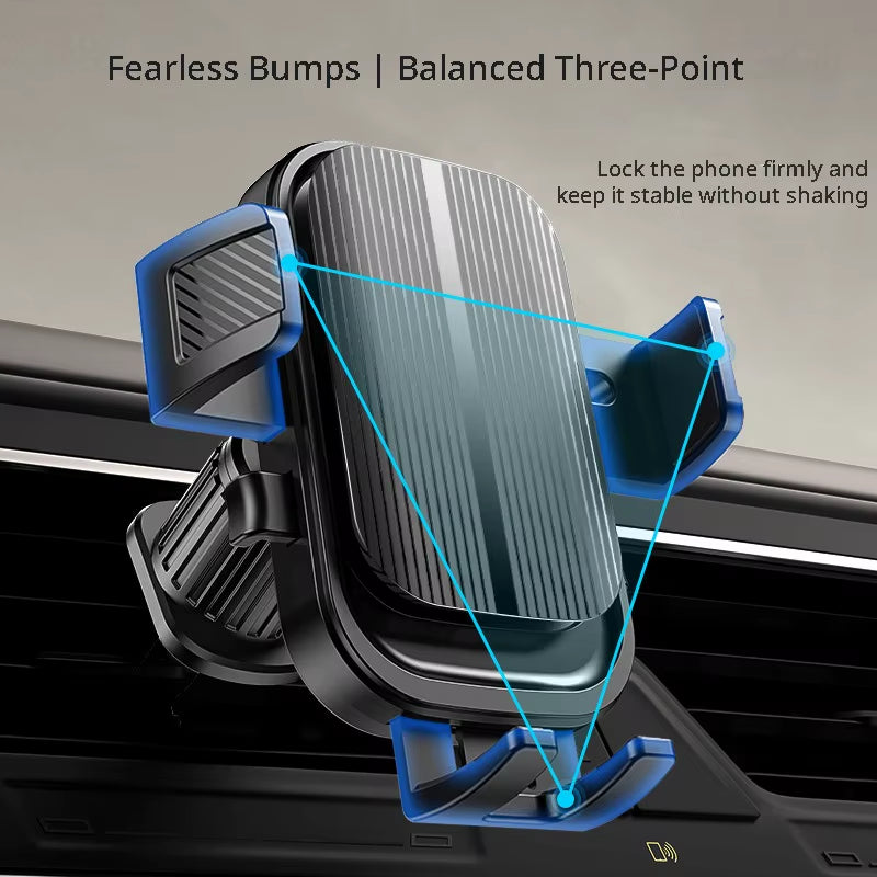Flexible Cell Phone Holder Car, Phone Mount for Car Air Vent, Universal Auto Lock Car Phone Holder for Iphone Most Smartphone