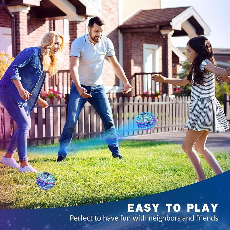Black Friday Flash Sales Upgraded Dazzling Spinning Flying Ball with 360° LED Lighting Automatic Rebound Levitation Stunts Kids Gift